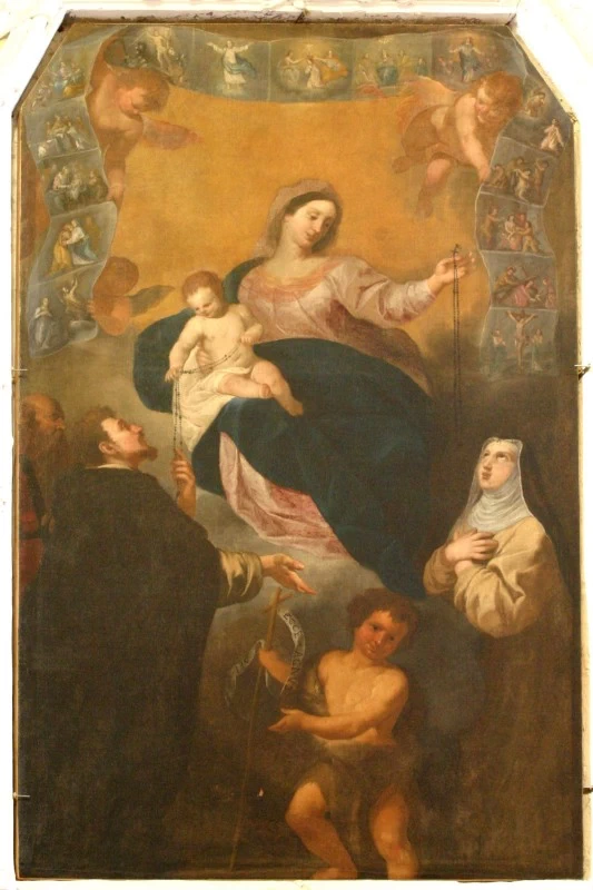 Madonna del rosario con S. Giovanni e misteri